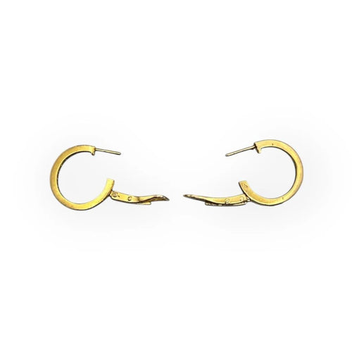 Boucles d'oreilles Créoles en or jaune 18K et diamants 58 Facettes 149060553