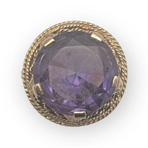 Bague 51 Bague vintage en or jaune 14K avec améthyste 58 Facettes 149062582