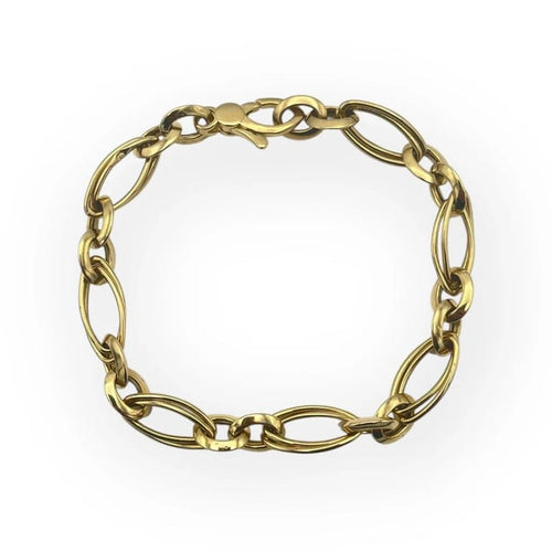 Bracelet Bracelet maille alternée en or jaune 18K 58 Facettes 149062015