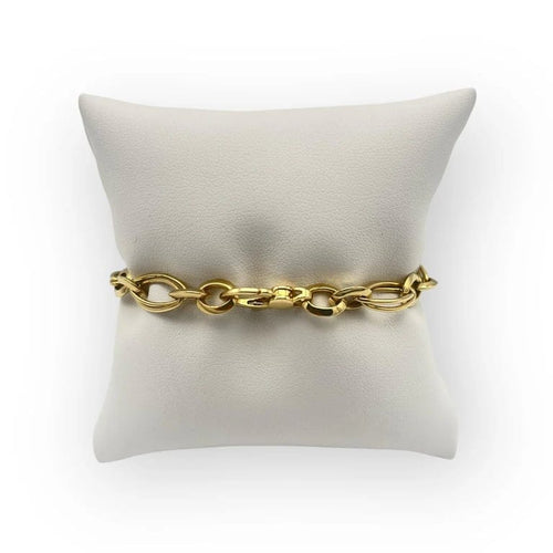 Bracelet Bracelet maille alternée en or jaune 18K 58 Facettes 149062015