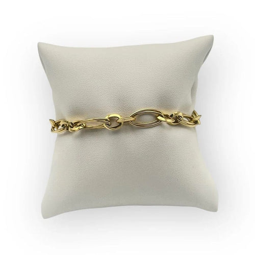 Bracelet Bracelet maille alternée en or jaune 18K 58 Facettes 149062015