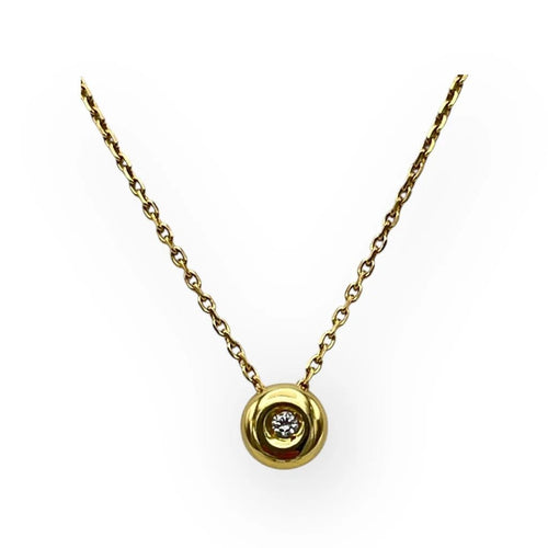 Collier Collier solitaire en or jaune 18K et diamant 58 Facettes 149063075