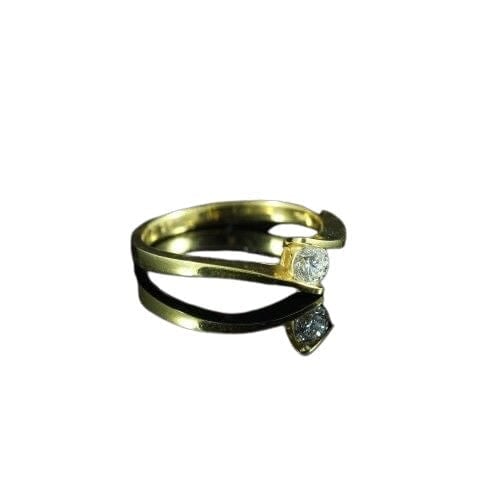 Bague 53 Solitaire - Bague en or jaune avec diamant 0,25 ct 58 Facettes R299