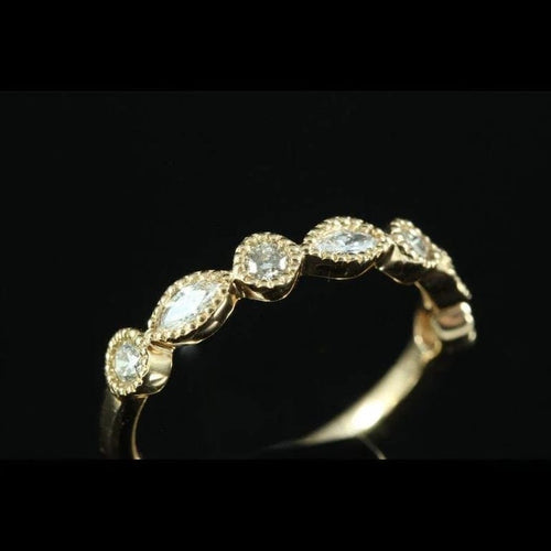 Bague 52 Bague en or rose sertie de diamants 0,38 ct 58 Facettes R1454