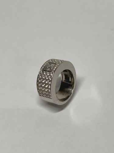Bague 53 Chopard Happy Diamonds - Bague en or blanc 18 carats et diamants 58 Facettes