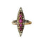 Bague 54 Bague marquise ancienne en or 18 carats et platine, diamants et rubis 58 Facettes