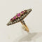 Bague 54 Bague marquise ancienne en or 18 carats et platine, diamants et rubis 58 Facettes