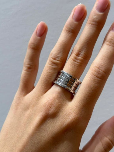 Bague 53 Bvlgari B.zero1 - Bague 4 bandes en or blanc 18 carats 58 Facettes