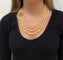 Collier Collier 4 rangs de perles avec fermoir en or jaune 18K et diamants 58 Facettes