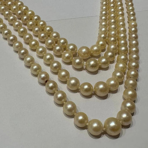 Collier Collier 4 rangs de perles avec fermoir en or jaune 18K et diamants 58 Facettes