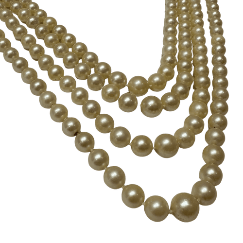 Collier Collier 4 rangs de perles avec fermoir en or jaune 18K et diamants 58 Facettes