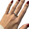 Bague 57 Bague solitaire en or blanc 18 carats avec diamant taille brillant 58 Facettes