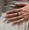 Bague 55 Bague en or jaune sertie de diamants taille princesse 58 Facettes
