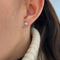 Boucles d'oreilles Boucles d’oreilles boutons en or blanc 18 carats et diamants 58 Facettes