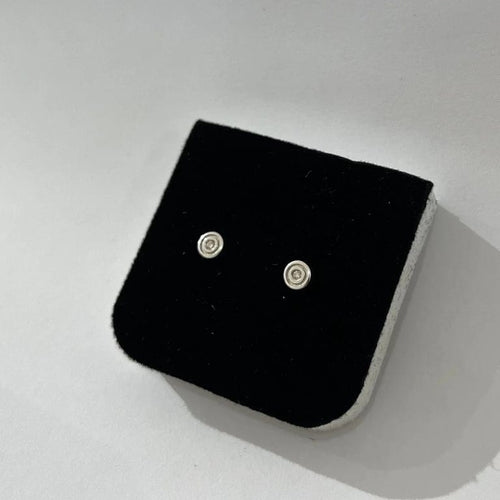 Boucles d'oreilles Boucles d’oreilles boutons en or blanc 18 carats et diamants 58 Facettes