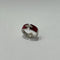 Bague 52 Bague en or blanc 18 carats avec résine rouge et diamants 58 Facettes