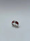 Bague 52 Bague en or blanc 18 carats avec résine rouge et diamants 58 Facettes