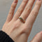 Bague 57 Bague de fiançailles en or jaune 18 carats avec diamant cognac 58 Facettes