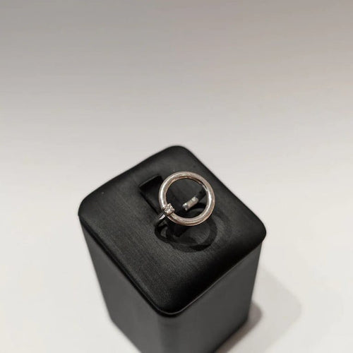 Bague 49 Bague en or blanc 18 carats avec diamant taille brillant 58 Facettes
