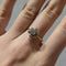 Bague 53 Bague motif floral en or jaune et diamants 58 Facettes