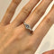 Bague 57 Bague de fiançailles en or blanc 18 carats avec diamants 58 Facettes