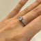 Bague 57 Bague de fiançailles en or blanc 18 carats avec diamants 58 Facettes