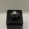 Bague 57 Bague de fiançailles en or blanc 18 carats avec diamants 58 Facettes