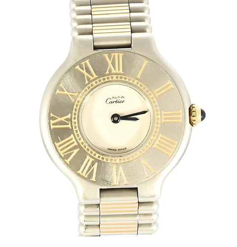 Montre Cartier Must 21 - Montre vintage en acier et plaqué or 58 Facettes LV114