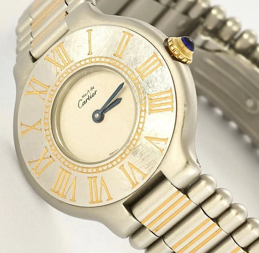 Montre Cartier Must 21 - Montre vintage en acier et plaqué or 58 Facettes LV114