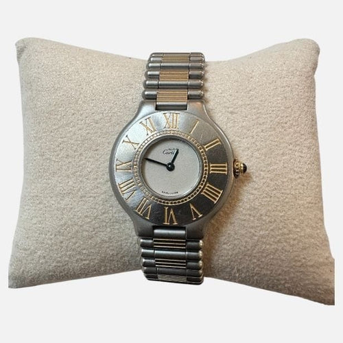 Montre Cartier Must 21 - Montre vintage en acier et plaqué or 58 Facettes LV114