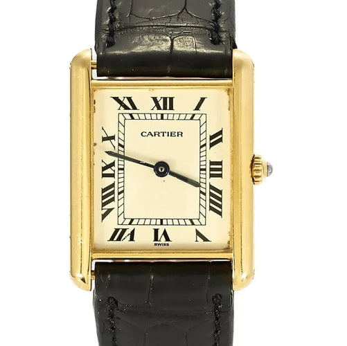 Montre Cartier Tank Louis - Montre rectangulaire en or jaune 18 carats 58 Facettes LV110