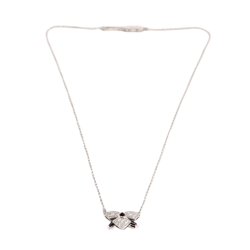 Collier Cartier Caresse d'Orchidée - Collier en or blanc, diamants, améthystes et tourmaline 58 Facettes