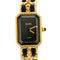 Montre Chanel Première - Montre en plaqué or et cuir noir, taille S 58 Facettes