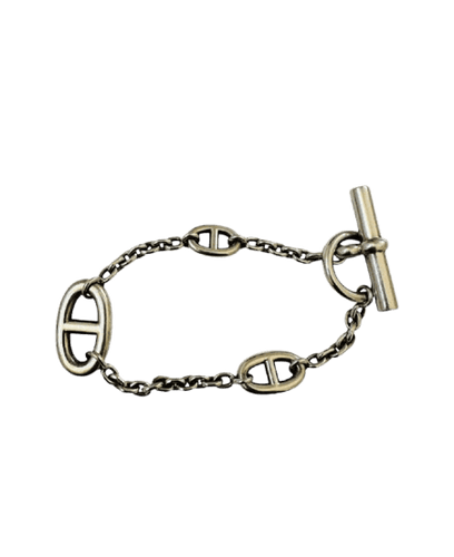 Bracelet Hermès Farandole - Bracelet en argent massif Chaîne d’Ancre 58 Facettes