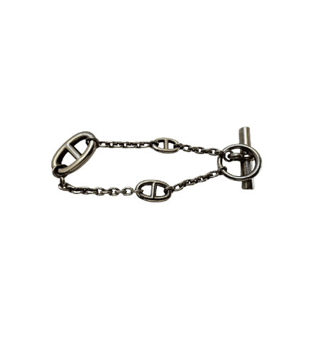 Bracelet Hermès Farandole - Bracelet en argent massif Chaîne d’Ancre 58 Facettes