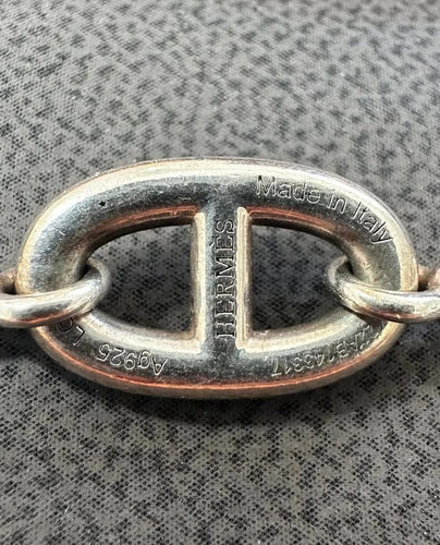Bracelet Hermès Farandole - Bracelet en argent massif Chaîne d’Ancre 58 Facettes