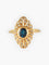 Bague 52 Bague marquise en or jaune 18 carats, saphir et diamants 58 Facettes HS20428