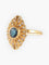 Bague 52 Bague marquise en or jaune 18 carats, saphir et diamants 58 Facettes HS20428