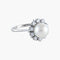 Bague 54 Bague perle et diamants en or blanc 18K 58 Facettes