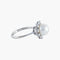 Bague 54 Bague perle et diamants en or blanc 18K 58 Facettes