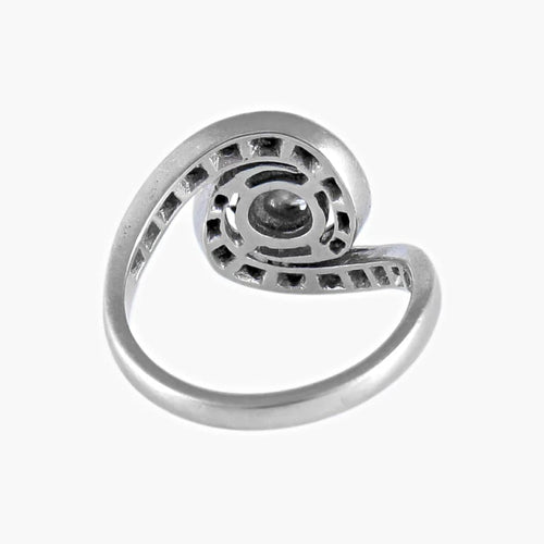 Bague 50 Bague tourbillon en or blanc 18K et diamants 58 Facettes
