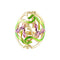 Bague 55 Bague style Art nouveau Iris en or jaune 18K et laque 58 Facettes