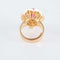 Bague 46 Bague style jupe en or jaune 18 ct, rubis cabochon et diamants 58 Facettes HS20852