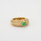 Bague 53 Bague jonc en or jaune avec émeraude cabochon et diamants 58 Facettes HS21156
