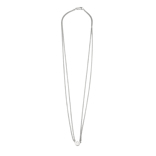 Collier Collier en or gris 18K pavé de diamants 58 Facettes HS20354