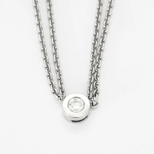 Collier Collier en or gris 18K pavé de diamants 58 Facettes HS20354