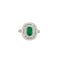 Bague 51.5 Bague en or blanc 18K à émeraude et diamants 58 Facettes ES613EM/4