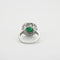 Bague 51.5 Bague en or blanc 18K à émeraude et diamants 58 Facettes ES613EM/4