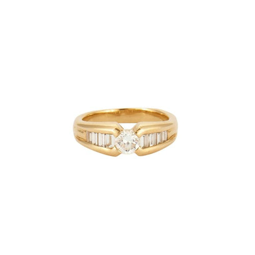 Bague 54 Bague en or jaune 18K avec diamants 1,0 ct 58 Facettes HS22164