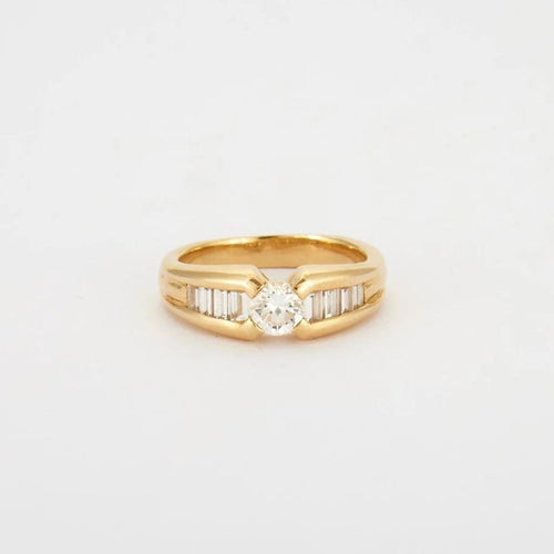 Bague 54 Bague en or jaune 18K avec diamants 1,0 ct 58 Facettes HS22164